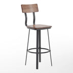 Thumbnail image #1 for Flash Furniture XU-DG-60582B-ANTCPR-GG Restaurant Bar Stool, Armless, Rectangular Wood Back, Rustic Beechwood Seat, Antique Copper Finish