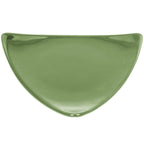 Thumbnail image #1 for CAC China Festiware TRG-16-G Triangular Ceramic Plate, 10-1/2", Flat Edge, Green 1 Dozen