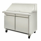 Thumbnail image #1 for Infrico USA IRT-UC48PMT 48-Inch 2-Door Mega-Top Sandwich/Salad Prep Table, 18-Pan, Bottom-Mounted Refrigeration