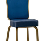 Thumbnail image #1 for G & A Commercial Seating Thalia 2502-AL GR9 Stackable Aluminum Banquet Chair, Grade 9 Upholstered Flexible Back and Seat