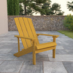 Thumbnail image #2 for Flash Furniture JJ-C14501-YLW-GG Adirondack Chair, 350 lb. Weight Capacity, Weather-Resistant Polystyrene Frame, Yellow