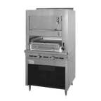 Thumbnail image #1 for Montague Company Legend 43W36 45-inch Gas Infrared Upright Broiler with Single Deck, Cabinet Base and Warming Oven