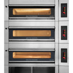 Thumbnail image #1 for Turbo Air Bake Tech Innovation BTDO-303U 3-Tier Deck Oven, 3 Trays, 18" x 26" Tray Size, Stainless Steel & Glass