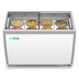 Thumbnail image #5 for KoolMore 50-Inch 8-Tub Ice Cream Dipping Display Freezer with Sliding Glass Top, 13 Cu. Ft.