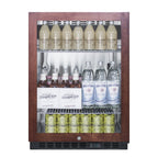 Thumbnail image #1 for Summit Commercial SCR610BLPNR Commercial Beverage Center, 5 cu. ft., Glass Door, Black, Bottom-Mounted Refrigeration
