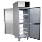 Thumbnail image #2 for QualServ (Middleby) UCRP225-SS31A U-Line Corporation (Middleby) Pass-Thru Reach-In Refrigerator, 1 Section, 25 cu. ft., Solid Half Doors, Stainless
