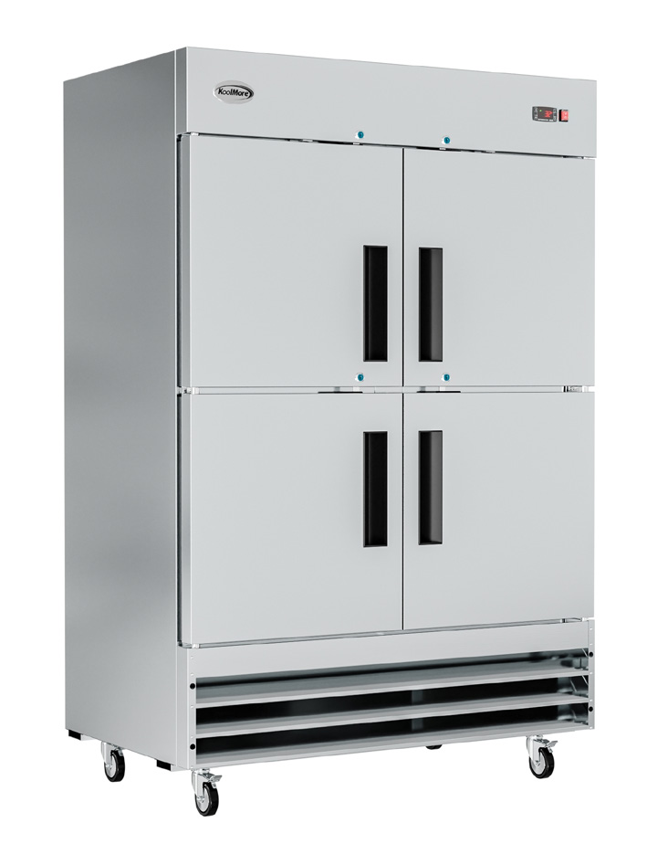 Product image #7 for KoolMore 54-Inch Two-Section Reach-In Refrigerator, 47 Cu. Ft., Bottom-Mount, Stainless Steel