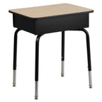 Thumbnail image #2 for Flash Furniture FD-DESK-GG Adjustable-Height Student Desk with Natural Laminate Top and Open-Front Book Box