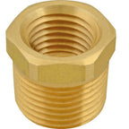 Thumbnail image #1 for AllPoints Foodservice Parts & Supplies 1171028 Brass Hex Bushing, 3/8" x 1/4" NPT