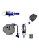 Thumbnail image #2 for Open Stainless Steel Retractable Hose Reel with 1/2 Inch x 50 Foot Hose and Front Trigger Water Gun