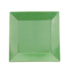 Thumbnail image #1 for CAC China Color Arts KC-16-G Square Ceramic Plate, 10-inch, Green 1 Dozen