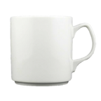 Thumbnail image #1 for Vertex China London LD-17 12 oz Porcelain Coffee Mug with Handle, Bone White, Fully Glazed Foot Case of 3 Dozen