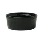 Thumbnail image #1 for International Tableware Buffet RAMF-3-B 3 oz Black Ceramic Fluted Ramekin Case of 3 Dozen
