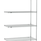 Thumbnail image #1 for Metro Super Erecta SE-1842C-74-A4 Wire Add-On Shelving Unit, Chrome, 4 Shelves, 42"W x 18"D x 74"H