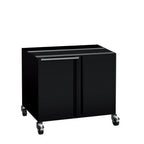 Thumbnail image #1 for Rotisol USA Roti-Roaster FBP8.76MSTO Rotisserie Oven Base Cabinet, 41-1/2"W, Two Doors, Retractable Shelf, Casters, Black Steel