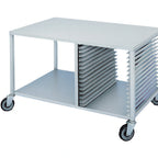 Thumbnail image #1 for Winholt Equipment ES-CO-3048M Convection Oven Stand, Stainless Steel, Undershelf & Pan Slides, 30 x 48 in