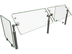 Thumbnail image #2 for Hatco Flav-R-Shield Adjustable Self-Service 2-Bay Sneeze Guard, 60-Inch Wide