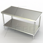 Thumbnail image #1 for AERO Manufacturing Aerospec 1TS-4296 Stainless Steel Work Table with Adjustable Undershelf, 96"W x 42"D x 35"H