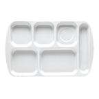 Thumbnail image #1 for G.E.T. GET TR-151-NB . . 6-Compartment Melamine Cafeteria Tray, Navy Blue, 15-1/2" x 9-7/8" 1 Dozen