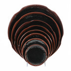 Thumbnail image #1 for Thunder Group Tenmoku 1809TM Lotus-Shape Melamine Plate, 9-3/8" Diameter Case of 2 Dozen