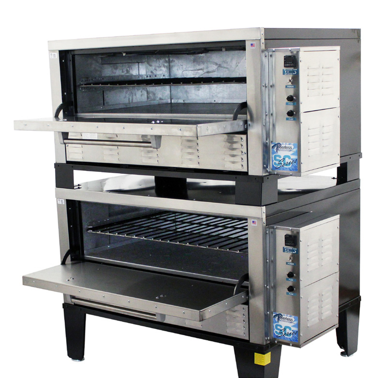 Product image #6 for Peerless Double-Stack Electric Deck Pizza Oven with 42 x 32-Inch Steel Deck Interior