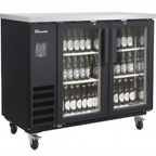 Thumbnail image #1 for Blue Air FSE LLC BLNBB-48BG-HC Narrow-Depth Back Bar Cooler, 2 Glass Doors, Stainless Steel Top, 49-1/8"W