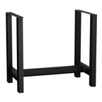 Thumbnail image #1 for G & A Commercial Seating LBS48 Dining-Height Steel Table Base, 29-1/2 x 47-1/2 in Square Beam, Black Powder-Coat Finish