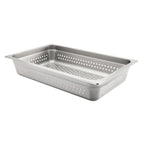 Thumbnail image #1 for Browne USA Foodservice 5781114 Full-Size Perforated Steam Table Pan, 4" Deep, 24 Gauge, 18/8 Stainless Steel