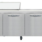 Thumbnail image #2 for Continental Refrigerator RA93N12 93-Inch 4-Door Refrigerated Sandwich Prep Table, 12-Pan Top, Stainless Steel Front, Top & Sides