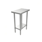 Thumbnail image #1 for ATSMFG MET MET-WT-2415 ATS MFG Stainless Steel Work Table, 15"W x 24"D x 35"H, 18-Gauge 430 Top, Undershelf