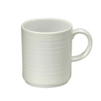 Thumbnail image #1 for 1880 Hospitality Botticelli by Oneida® R4570000572 12 oz Porcelain Embossed Round Handled Coffee Mug, Bright White Case of 3 Dozen