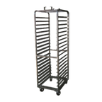 Thumbnail image #1 for SPG International Kelmax 4H0814 Mobile Oven Rack, Aluminum, Single, 10 Runners 6" OC, End-Load, A-Style Lift, High-Temperature Casters