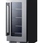 Thumbnail image #2 for Summit Commercial Summit Appliance SDHG1533 Undercounter Beverage Center, 1.9 cu. ft., Glass Door, Black, 15 in. Wide