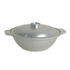 Thumbnail image #1 for Thunder Group Sam Bai CETW003 8-Inch Aluminum Wok with Lid and Integrated Side Handles Case of 10