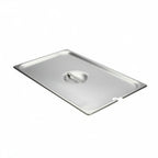 Thumbnail image #1 for Libertyware 5000S Full-Size Flat Notched Steam Table Pan Cover with Handle, 18/8 Stainless Steel Case of 24