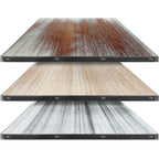 Thumbnail image #1 for Oak Street Fortress FT2424-WW Square Oak-Faced Engineered Wood Table Top, 24 x 24 in, Whitewash, Steel Edge