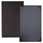 Thumbnail image #1 for Risch Metro METRO-1V 8.5X14 Single-View Black Hardback Menu Cover, 8-1/2" x 14", Vinyl-Like Case of 25