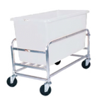 Thumbnail image #1 for Winholt Equipment 30-8-AL-WH Bulk Goods Cart, 8-Bushel (500 lb) Capacity, Aluminum Frame, White Polyethylene Tub