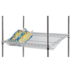 Thumbnail image #1 for Tarrison Products Ltd. TS-SS1836C Slanted Wire Shelf with Plastic Clips, Chrome Finish, 36"W x 18"D