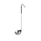 Thumbnail image #1 for Thunder Group SLOL206 6 oz One-Piece Stainless Steel Serving Ladle with Black Vinyl Handle Case of 120