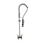 Thumbnail image #1 for Fisher 53961 Pre-Rinse Faucet Unit, Spring Style, 4-Inch Deck Mount, Lever Handles, Stainless Steel