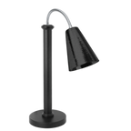 Thumbnail image #1 for Eastern Tabletop 9691MB Freestanding Single-Lamp Warmer, 250W, Flexible Head, Hammered Conical Shade, Stainless Steel Black Finish