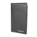 Thumbnail image #1 for Thunder Group PCPC-1BL Double-Panel Check Presentation Holder, 5-3/4" x 9-1/2", Black with Gold "Thank You" Imprint Case of 50