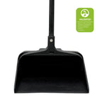 Thumbnail image #1 for ABCO DP-00204EH Lobby Dust Pan, 36-Inch, Rubber Grip, Black Polypropylene 1 Dozen
