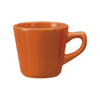 Thumbnail image #1 for International Tableware Cancun CA-1-O 7 oz Orange Ceramic Coffee Cup with Handle Case of 3 Dozen