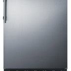 Thumbnail image #1 for Summit Commercial FF708BLSSADA Commercial All-Refrigerator, 5.1 cu. ft., 1-Door Solid Hinged, Counter-Height, ADA Compliant, Black