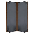 Thumbnail image #2 for Risch Chesterfield CH-6V 4.25X14 Padded Ostrich-Texture Faux-Leather Booklet Menu Cover, 6-View, 4-1/4" x 14" Case of 25