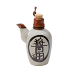 Thumbnail image #1 for Korin Inc Tessa SPT-FS6 Ceramic Soy Sauce Dispenser, 6 oz., Light Gray, Cork Stopper, Rust-Colored Rim and Spout