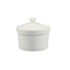 Thumbnail image #1 for CAC China Accessories CAS-B10 Porcelain Soup Bowl Set with Lid and Handle, 10 oz, 4-inch Round Case of 24