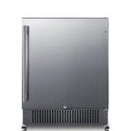 Thumbnail image #1 for Summit Commercial FF27BSSCAS 1-Section Reach-In Refrigerator, 4.98 cu. ft., Solid Stainless Steel Door, Black Cabinet, 27 in. Wide